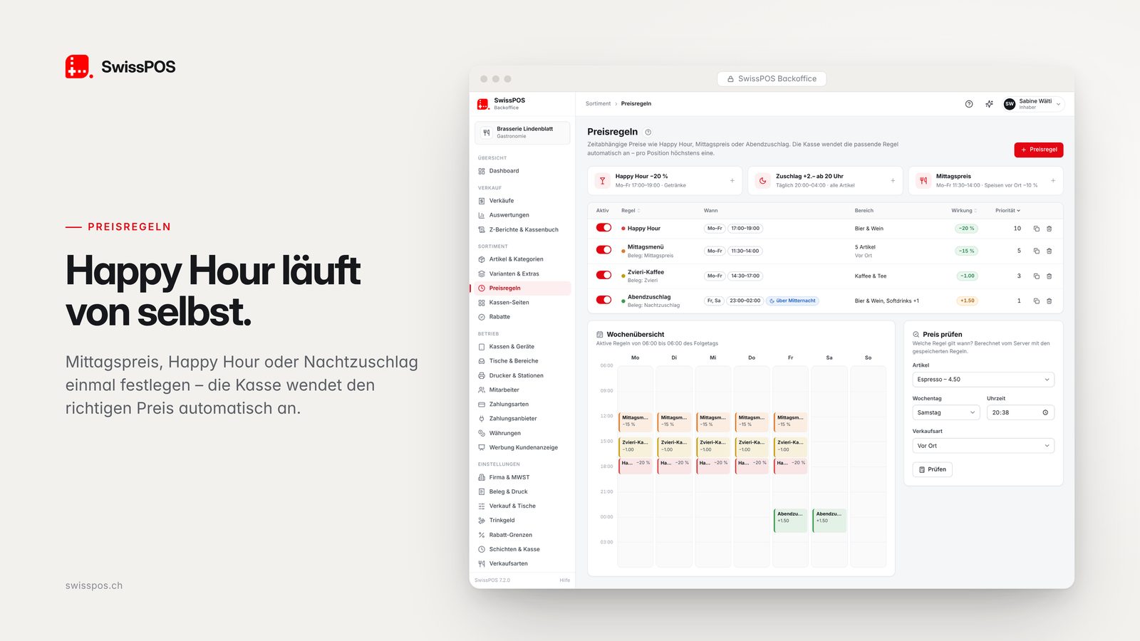 SwissPOS: Happy Hour läuft von selbst
