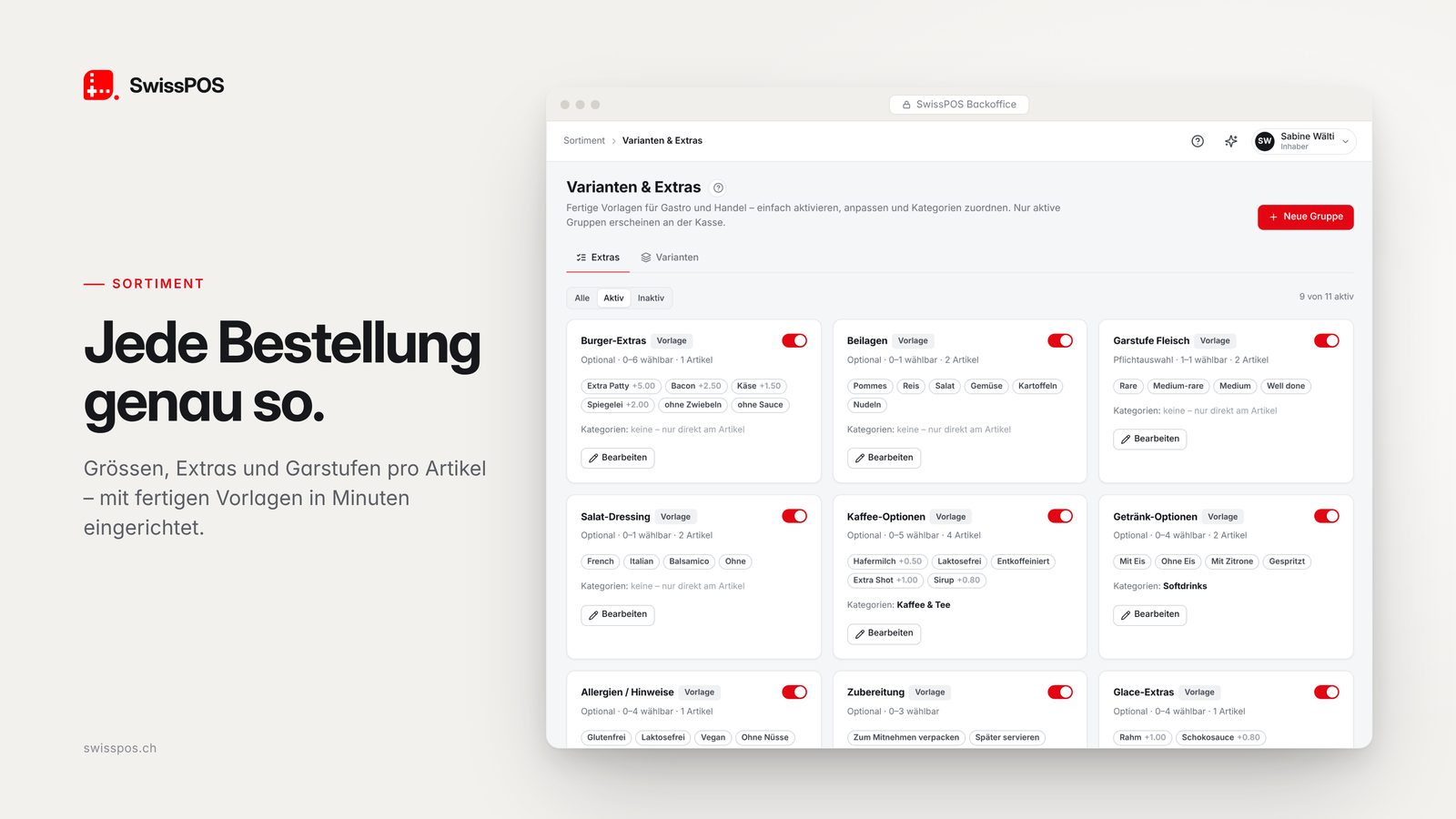 SwissPOS: Jede Bestellung genau so